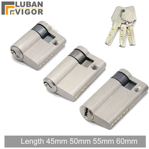 45mm 50mm 55mm 60mm görünmez kapı kilidi çekirdek cam kapi yangın geçirmez kapı için topuzu ile kilit tek taraflı silindir güvenlik kapısı