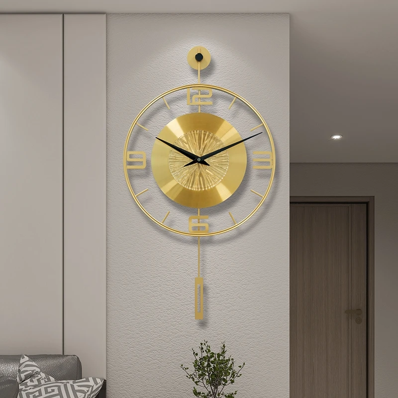 Wall Clock Minimalist Living Luxury Metal Swinging Room Clock Mural Watch Restaurant Mute Number Quartz Clock Room Decoration
Wall Clock Minimalist Living Luxury Metal Swinging Room Clock Mural Watch Restaurant Mute Number Quartz Clock Room Decoration