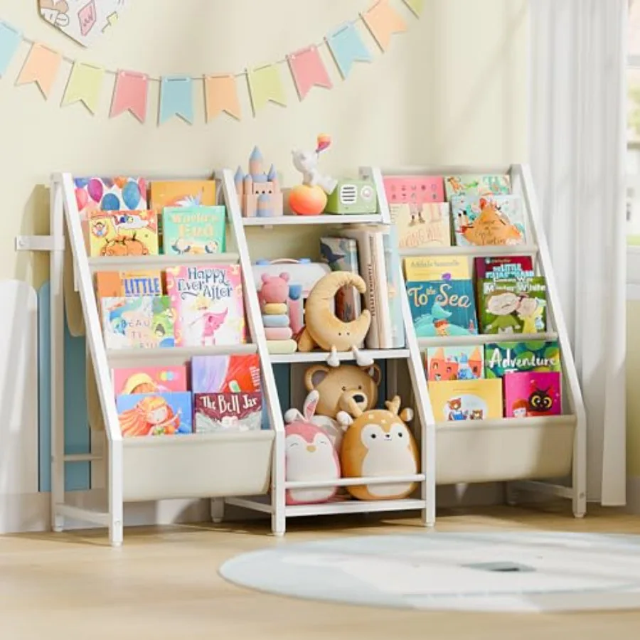 Bookshelf Toy Storage Organizer - Book Shelf for Rooms 2 Sides Bookcase with 3 Tired Toy Storage Organizer White Toddler Baby B
Bookshelf Toy Storage Organizer - Book Shelf for Rooms 2 Sides Bookcase with 3 Tired Toy Storage Organizer White Toddler Baby B