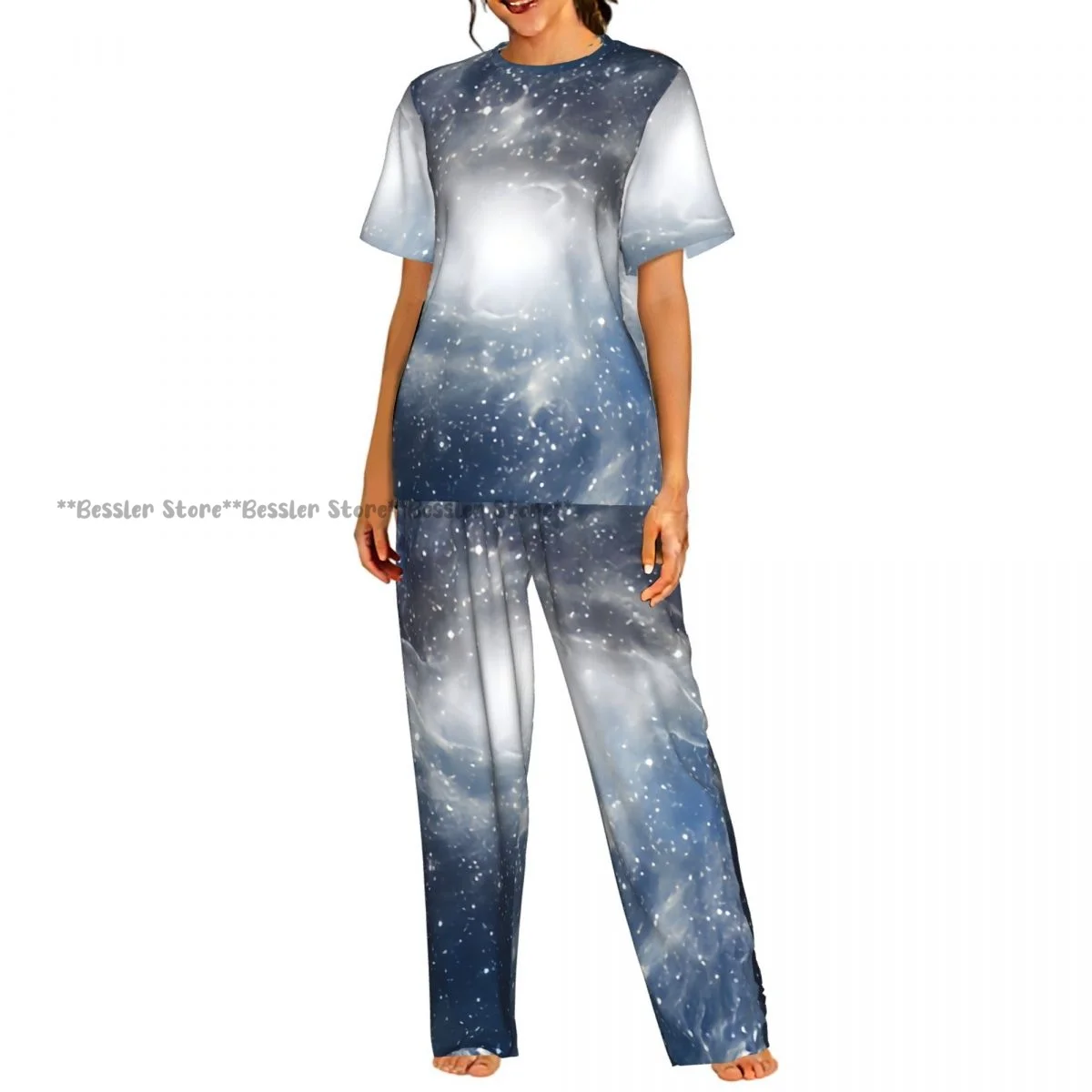 Women's Planet And Galaxy Stars short sleeve trousers casual pajamas set
Women's Planet And Galaxy Stars short sleeve trousers casual pajamas set