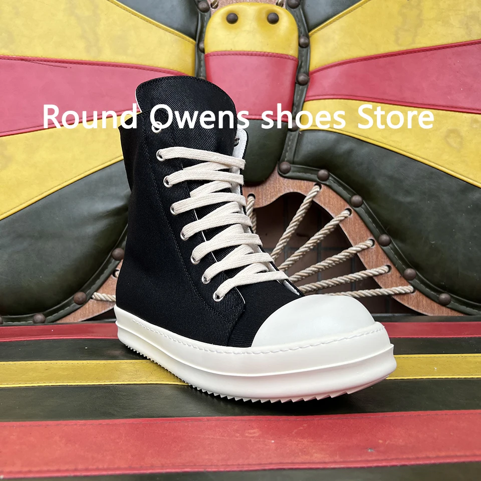 Ro Classic Designer Black Canvas Wax Cloth Casual Shoes High Top Men Lace Up Sneaker Luxury Zip Women Flat Thick Sole Ankle Boot
Ro Classic Designer Black Canvas Wax Cloth Casual Shoes High Top Men Lace Up Sneaker Luxury Zip Women Flat Thick Sole Ankle Boot