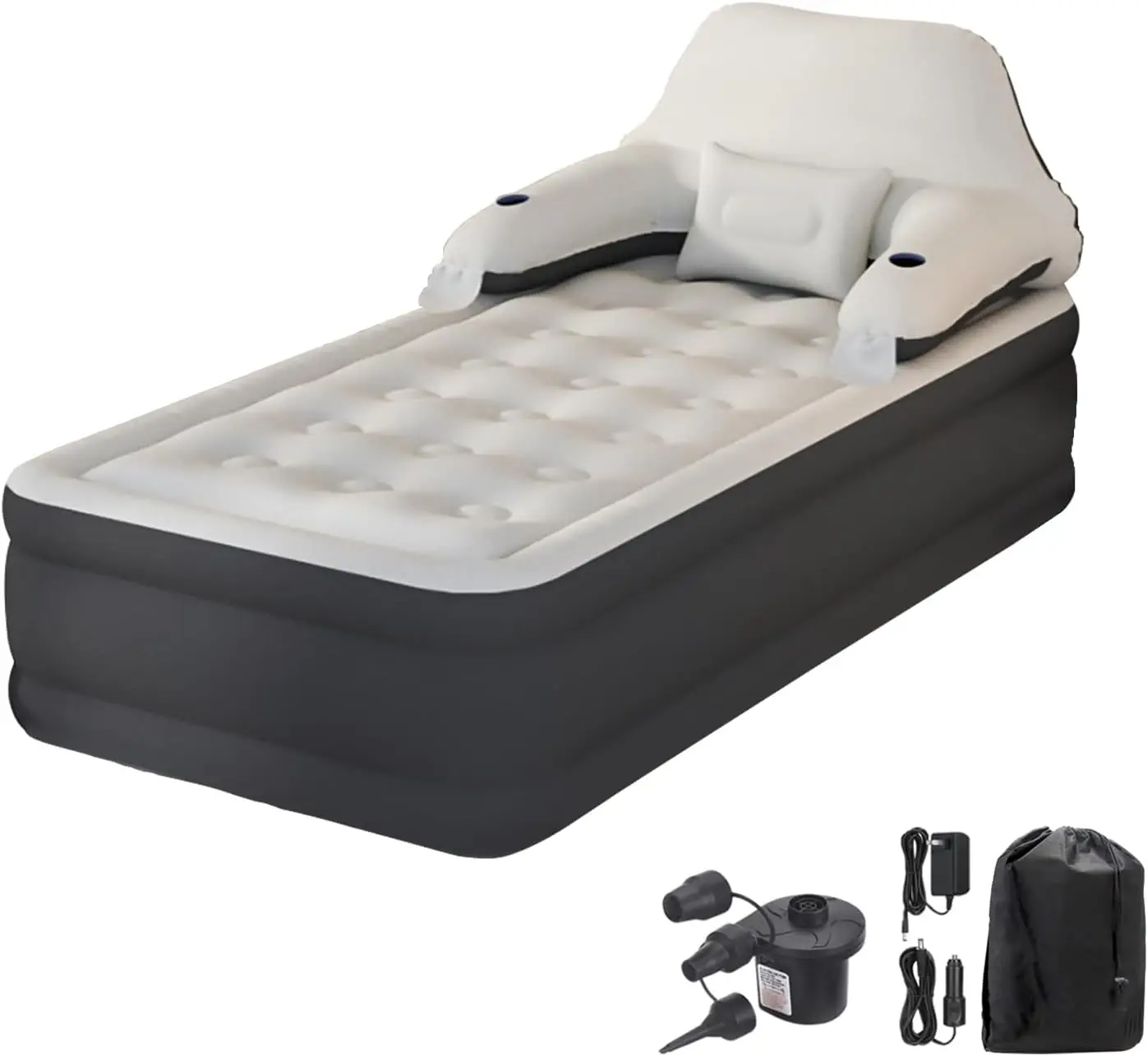 Twin Air Mattress with Headboard & Pump, Inflatable Bed with Pillows, Quick Setup 3 Mins
Twin Air Mattress with Headboard & Pump, Inflatable Bed with Pillows, Quick Setup 3 Mins