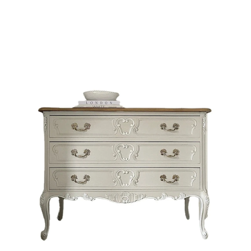YY French Style Solid Wood Vintage White Chest of Drawers Entrance Cabinet American Style Home Sideboard Cabinet
YY French Style Solid Wood Vintage White Chest of Drawers Entrance Cabinet American Style Home Sideboard Cabinet