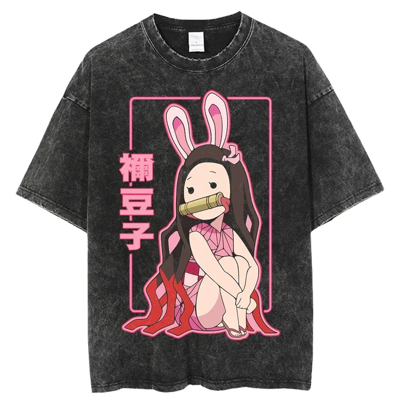 Punk Anime Kimetsu no Yaiba Washed T-shirts Mens Clothing Graphic Manga Harajuku Tees Unisex Summer Top Male Streetwear
Punk Anime Kimetsu no Yaiba Washed T-shirts Mens Clothing Graphic Manga Harajuku Tees Unisex Summer Top Male Streetwear