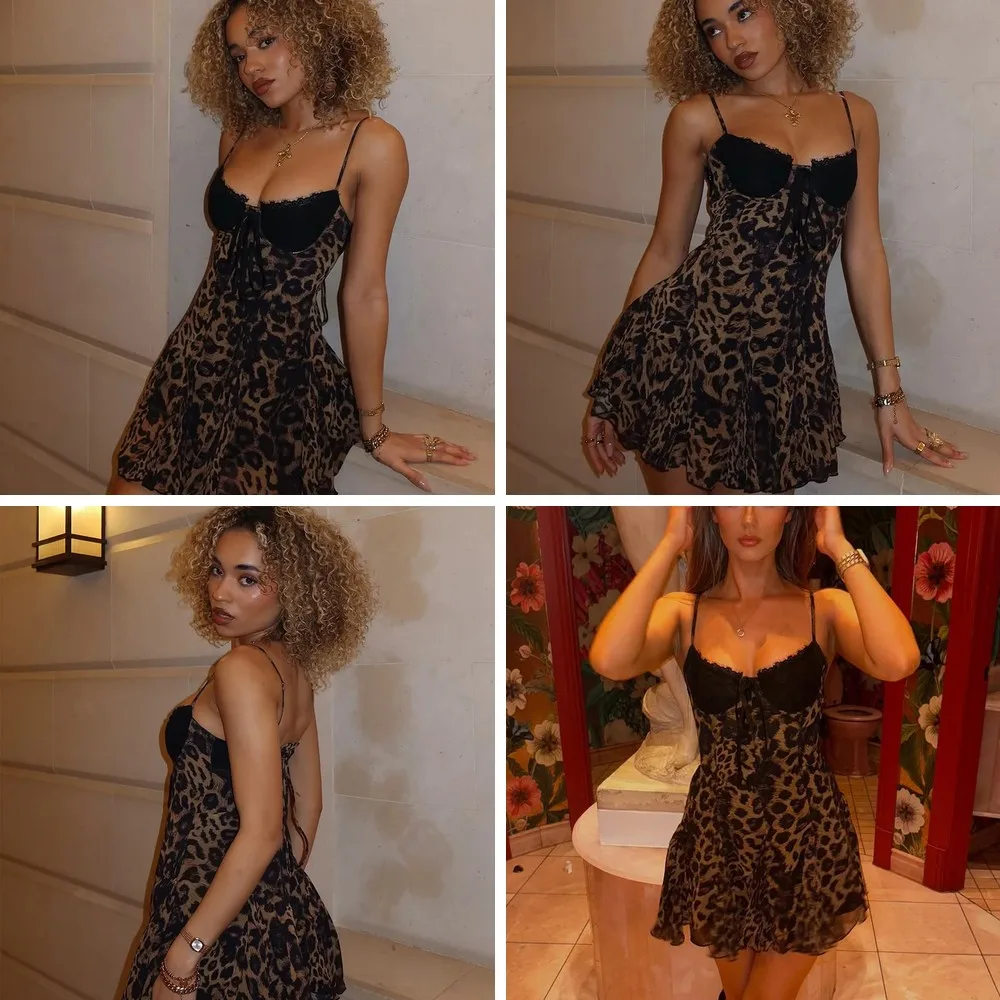 Sexy Leopard Print Lace Up Backless Mini Dress for Women, Off-Shoulder Club Dress with Cinched Waist (2026 New)
Sexy Leopard Print Lace Up Backless Mini Dress for Women, Off-Shoulder Club Dress with Cinched Waist (2026 New)