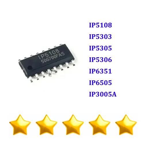 10PCS IP5108 IP5303 IP5305 IP5306 IP6351 IP6505 IP3005A SOP New Original Genuine Power IC Chip
10PCS IP5108 IP5303 IP5305 IP5306 IP6351 IP6505 IP3005A SOP New Original Genuine Power IC Chip