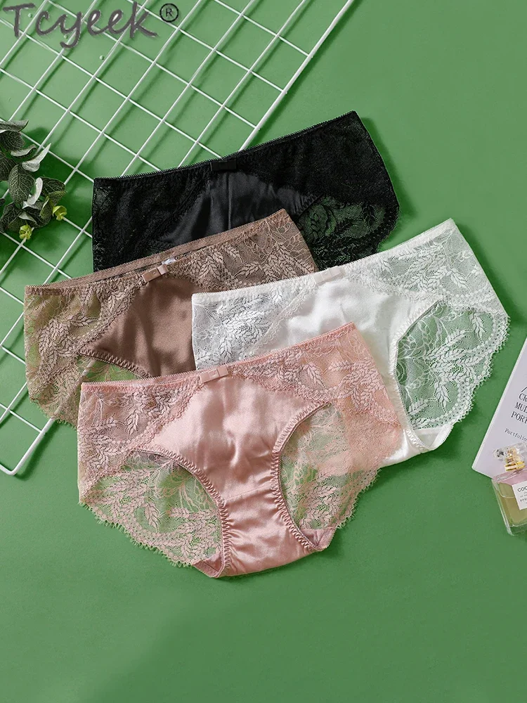 Tcyeek Women Mulberry Silk Panties Sexy Lace Briefs Thin Breathable Underpants Women High Quality Panties Calzones Para Mujer
Tcyeek Women Mulberry Silk Panties Sexy Lace Briefs Thin Breathable Underpants Women High Quality Panties Calzones Para Mujer
