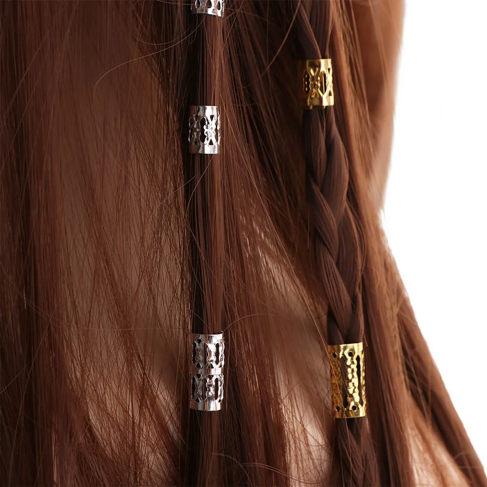 50pcs Dread Locks Hollow Out Hair Ring Metal Cuff Clips Hair Braiding Dreadlocks Beads Gold and Silver Headwear Hair Braid Tubes
50pcs Dread Locks Hollow Out Hair Ring Metal Cuff Clips Hair Braiding Dreadlocks Beads Gold and Silver Headwear Hair Braid Tubes