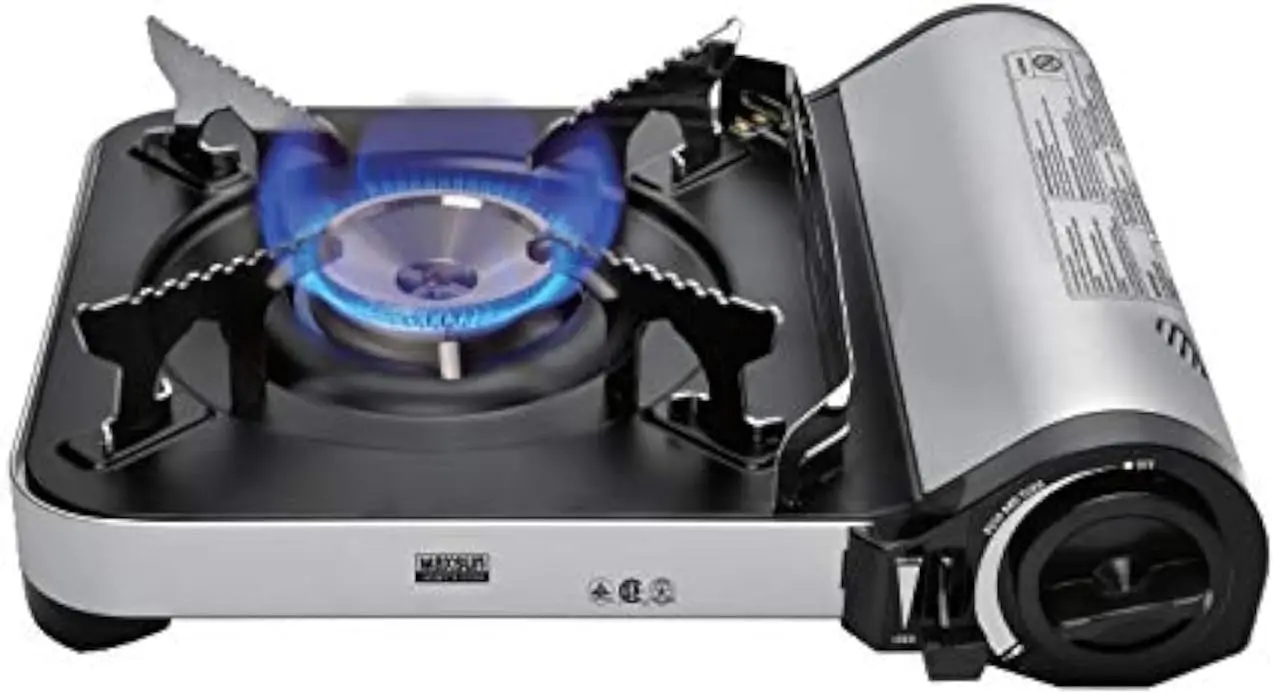 Portable Gas Stove MS-7 (Silver) 11,500 BTU, Extreme High Power, Camp Stove, w/Carrying Case
Portable Gas Stove MS-7 (Silver) 11,500 BTU, Extreme High Power, Camp Stove, w/Carrying Case