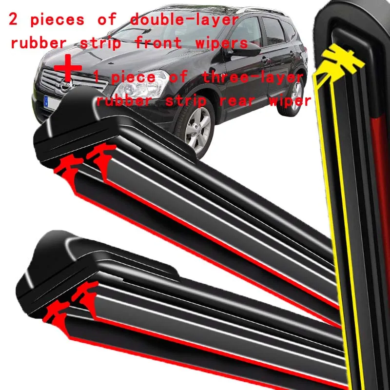 For Nissan Qashqai J10 2006-2013 2007 2008 2009 Wiper Front & Rear Wiper Blades Windshield Windscreen Window Brushes 24"+15"+12"
For Nissan Qashqai J10 2006-2013 2007 2008 2009 Wiper Front & Rear Wiper Blades Windshield Windscreen Window Brushes 24"+15"+12"