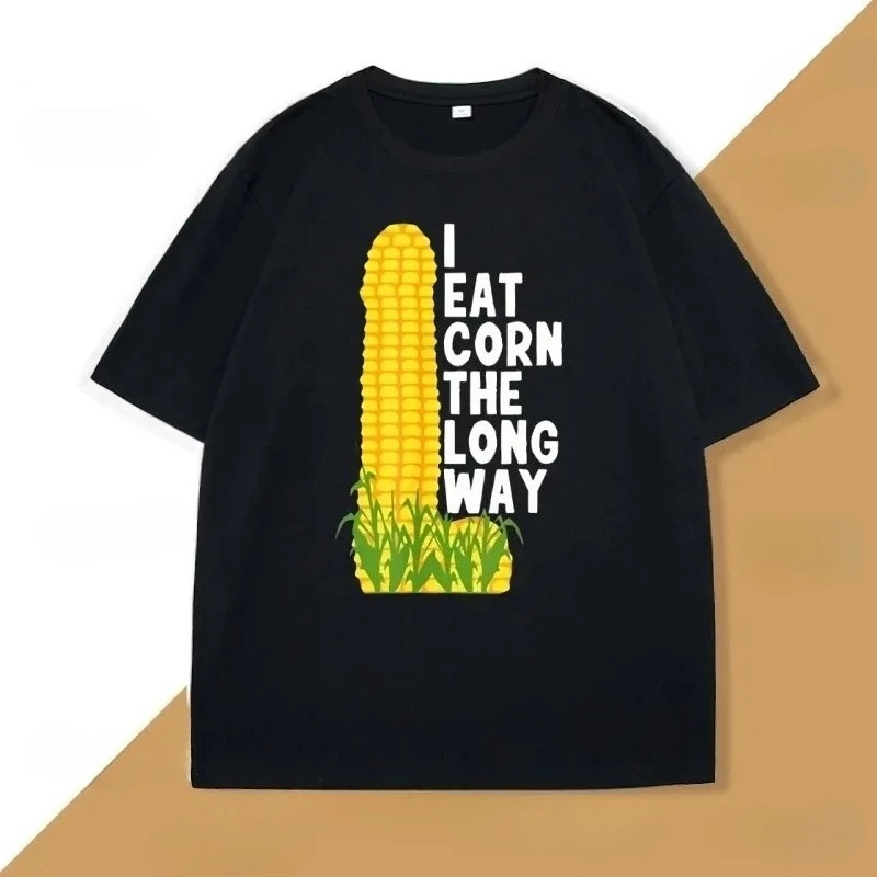Футболка I Eat Corn The Long Way для взрослых с юмором Corny Joke Футболка Harajuku с круглым вырезом и коротким рукавом Повседневная летняя верхняя одежда
Футболка I Eat Corn The Long Way для взрослых с юмором Corny Joke Футболка Harajuku с круглым вырезом и коротким рукавом Повседневная летняя верхняя одежда