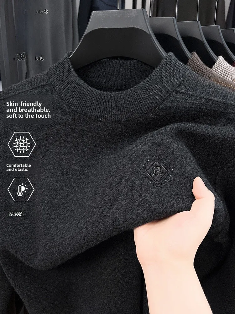 Мужской зимний утепленный свитер Kangaroo с высоким воротником, теплый базовый слой, свободный вязаный джемпер, повседневный универсальный стиль для папы
Мужской зимний утепленный свитер Kangaroo с высоким воротником, теплый базовый слой, свободный вязаный джемпер, повседневный универсальный стиль для папы