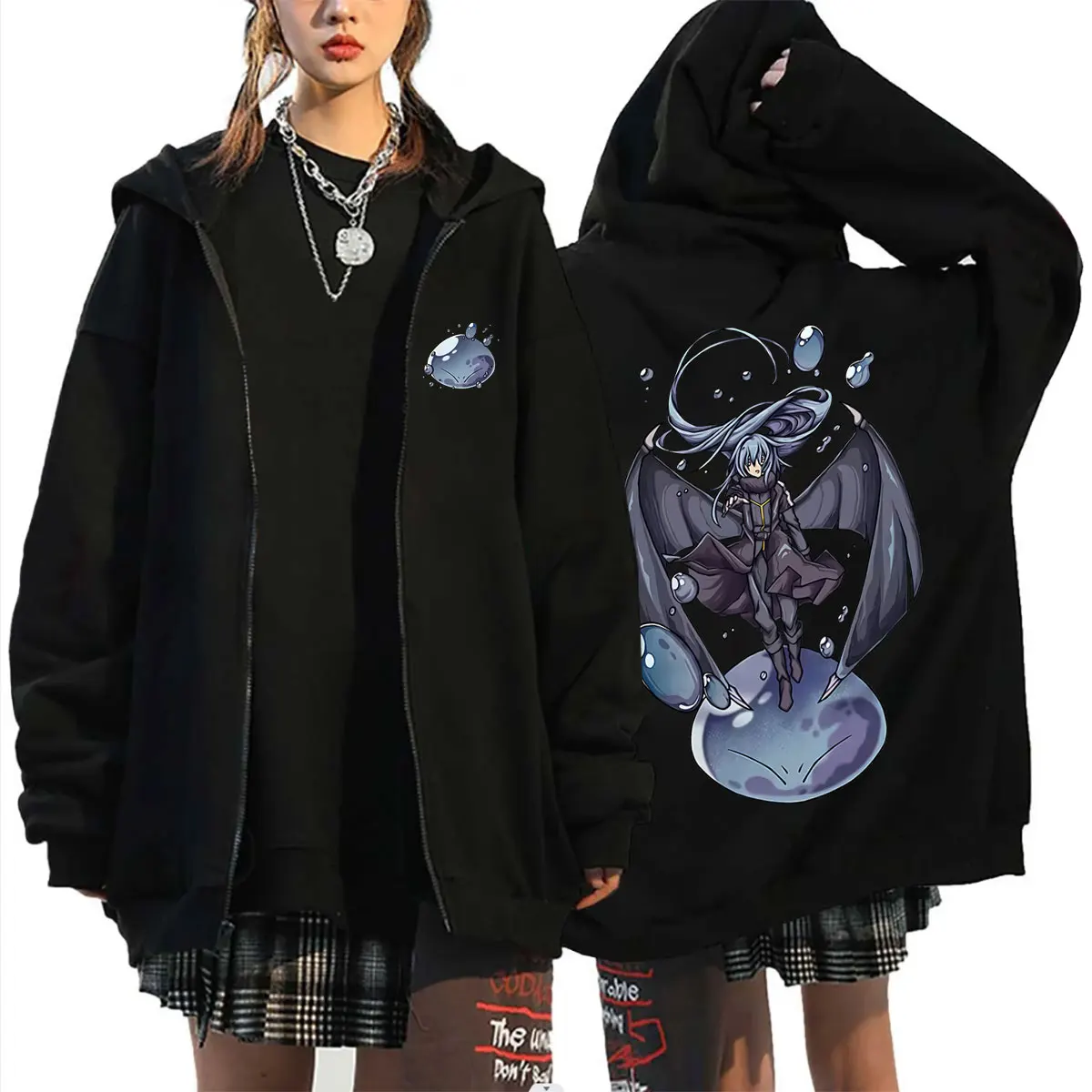 Anime That Time I Got Reincarnated As A Slime Rimuru Tempest Zipper Hoodie Men Women Casual Oversized Zip Up Jacket Cosplay Coat
Anime That Time I Got Reincarnated As A Slime Rimuru Tempest Zipper Hoodie Men Women Casual Oversized Zip Up Jacket Cosplay Coat