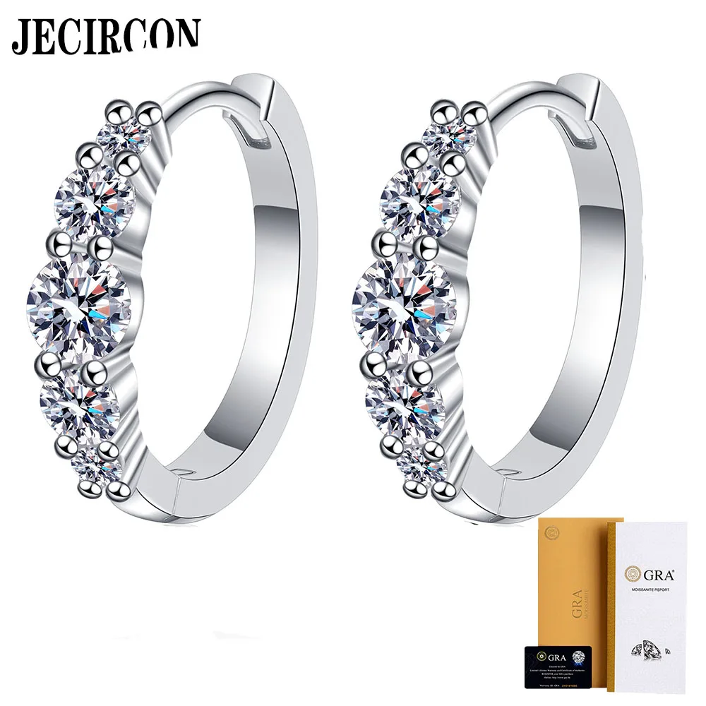 JECIRCON S925 Sterling Silver Full Moissanite Hoop Earrings for Women Full of Stars New Temperament Ear Buckle Sparkling Jewelry
JECIRCON S925 Sterling Silver Full Moissanite Hoop Earrings for Women Full of Stars New Temperament Ear Buckle Sparkling Jewelry