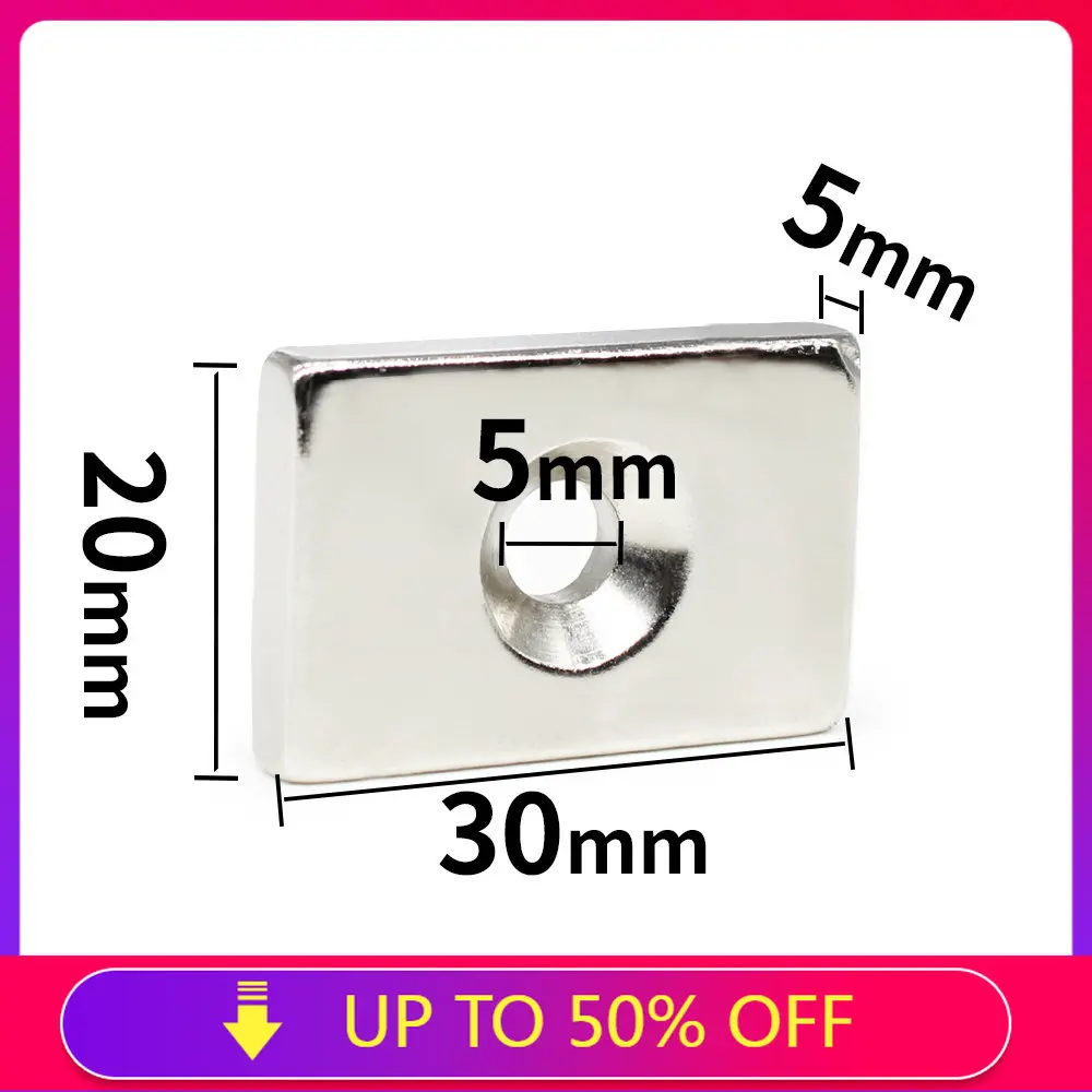 2/5/10/15/20PCS 30*20*5-5mm Countersunk SquareMagnet 30x20x5-5mm Block Strong Hole 5mm Rare Earth Neodymium Magnet 30x20x5-5mm
2/5/10/15/20PCS 30*20*5-5mm Countersunk SquareMagnet 30x20x5-5mm Block Strong Hole 5mm Rare Earth Neodymium Magnet 30x20x5-5mm