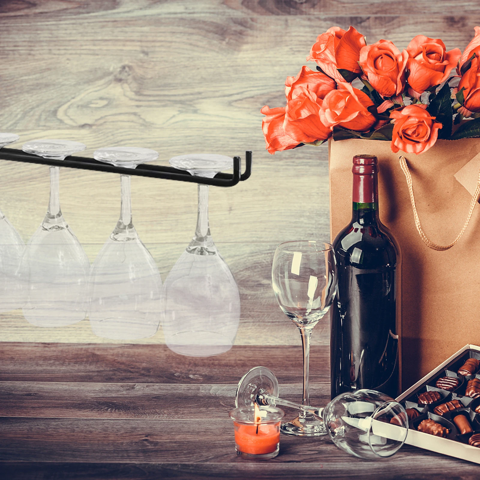 2Pcs Black Mounted Glass Rack Hanging Iron Stand Goblet Holder for Home Bar Cafe Shop Kitchen Storage Display
2Pcs Black Mounted Glass Rack Hanging Iron Stand Goblet Holder for Home Bar Cafe Shop Kitchen Storage Display