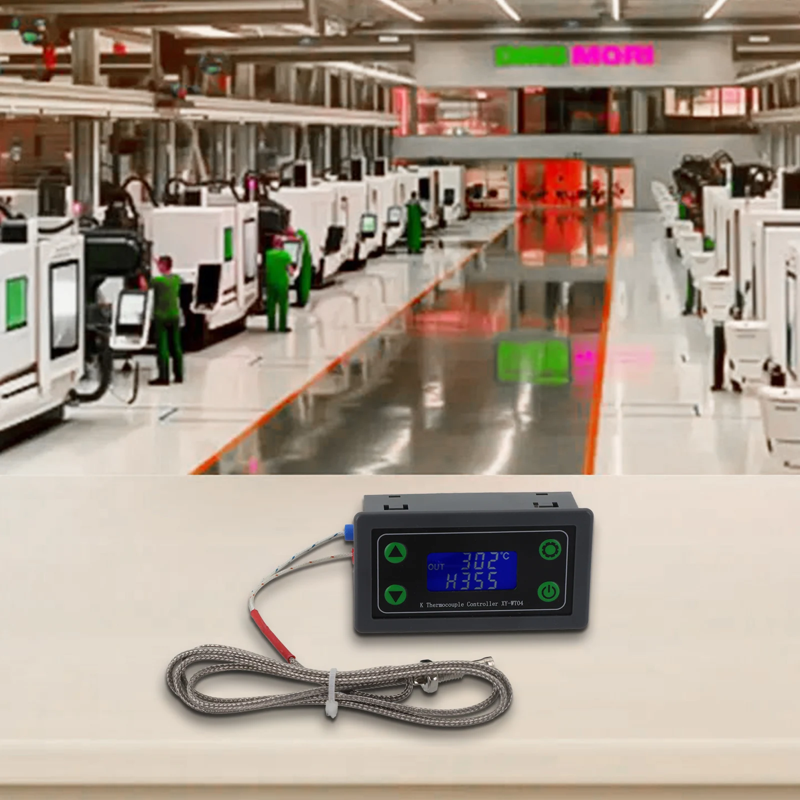 Industrial Remote Thermostat with K Type Thermocouple Support and Relay Switch for Temperature Ranges -99C to 999C
Industrial Remote Thermostat with K Type Thermocouple Support and Relay Switch for Temperature Ranges -99C to 999C