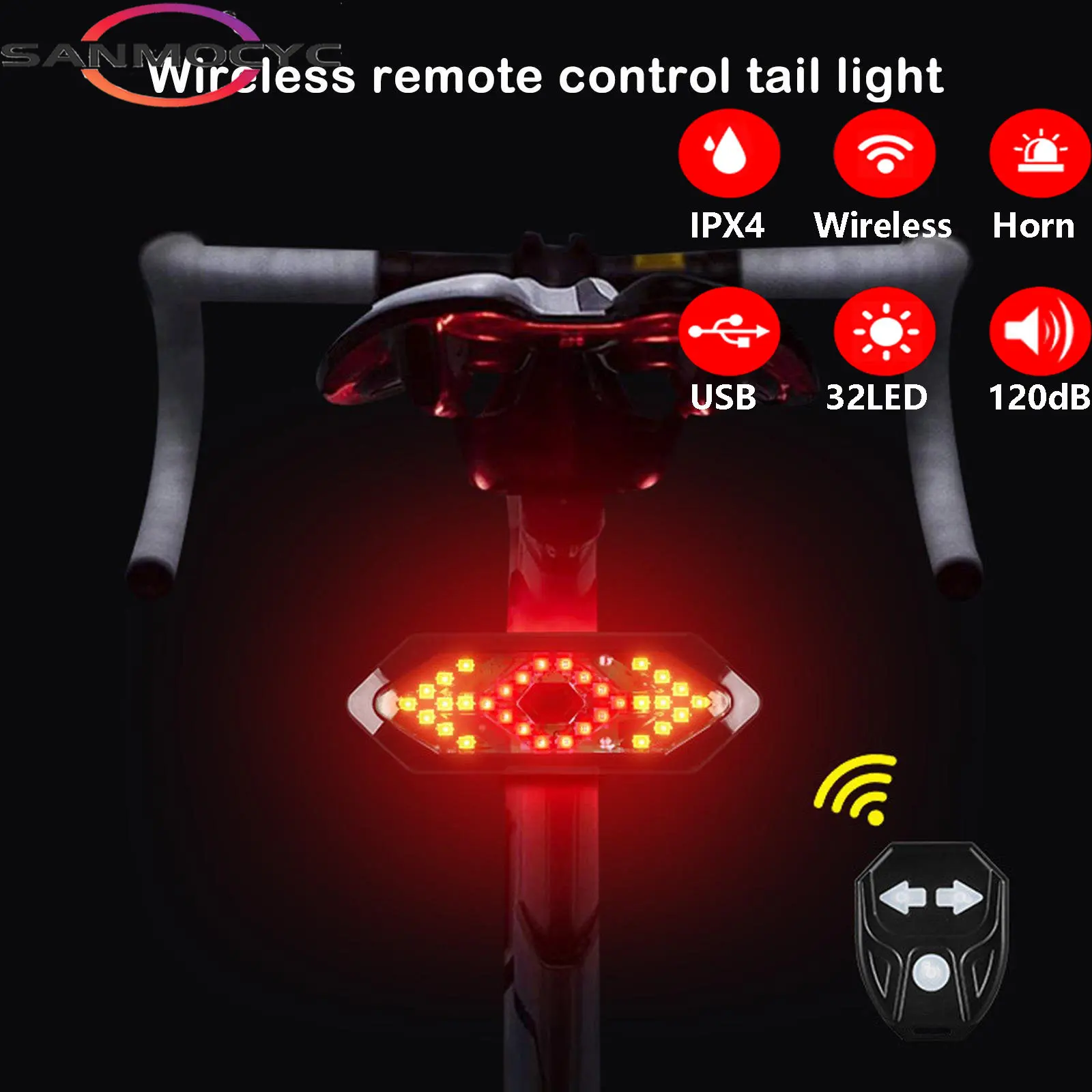 Remote Lights Bike Turn Signal Rear Light Bicycle Lamp LED Rechargeable USB Bike Wireless Back Led Tail Light Bike Accessories
Remote Lights Bike Turn Signal Rear Light Bicycle Lamp LED Rechargeable USB Bike Wireless Back Led Tail Light Bike Accessories