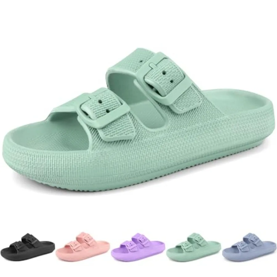Cloud Slides Girls Boys Double Buckle Slip On Sandals Youth Adjustable Flip Flops Summer Soft Pillow Slippers EVA Flat Beach Po
Cloud Slides Girls Boys Double Buckle Slip On Sandals Youth Adjustable Flip Flops Summer Soft Pillow Slippers EVA Flat Beach Po