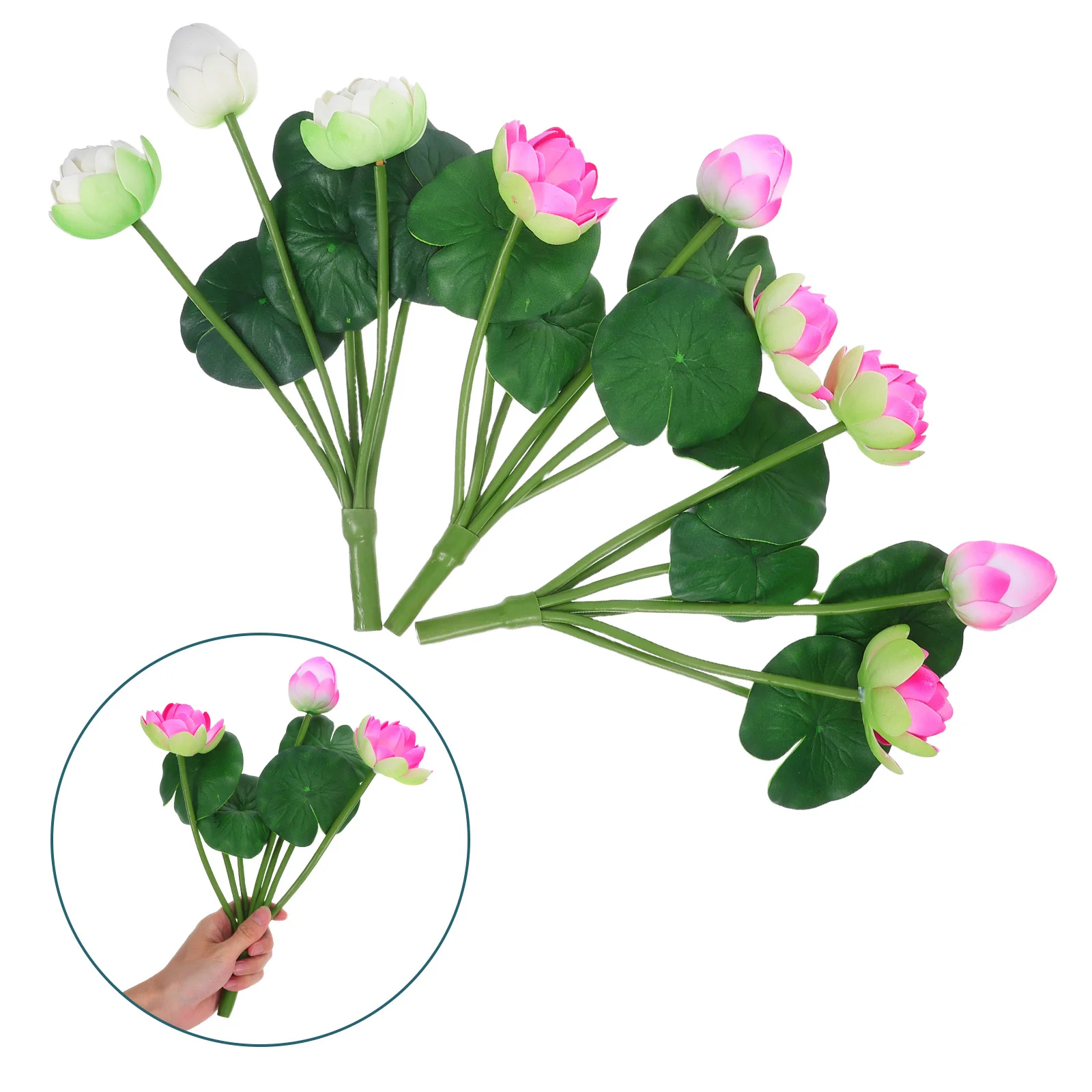3Pcs Realistic Artificial Lotus 7 Heads No Maintenance Required for Various Environments Simulation Lotus Fake Water Lily
3Pcs Realistic Artificial Lotus 7 Heads No Maintenance Required for Various Environments Simulation Lotus Fake Water Lily
