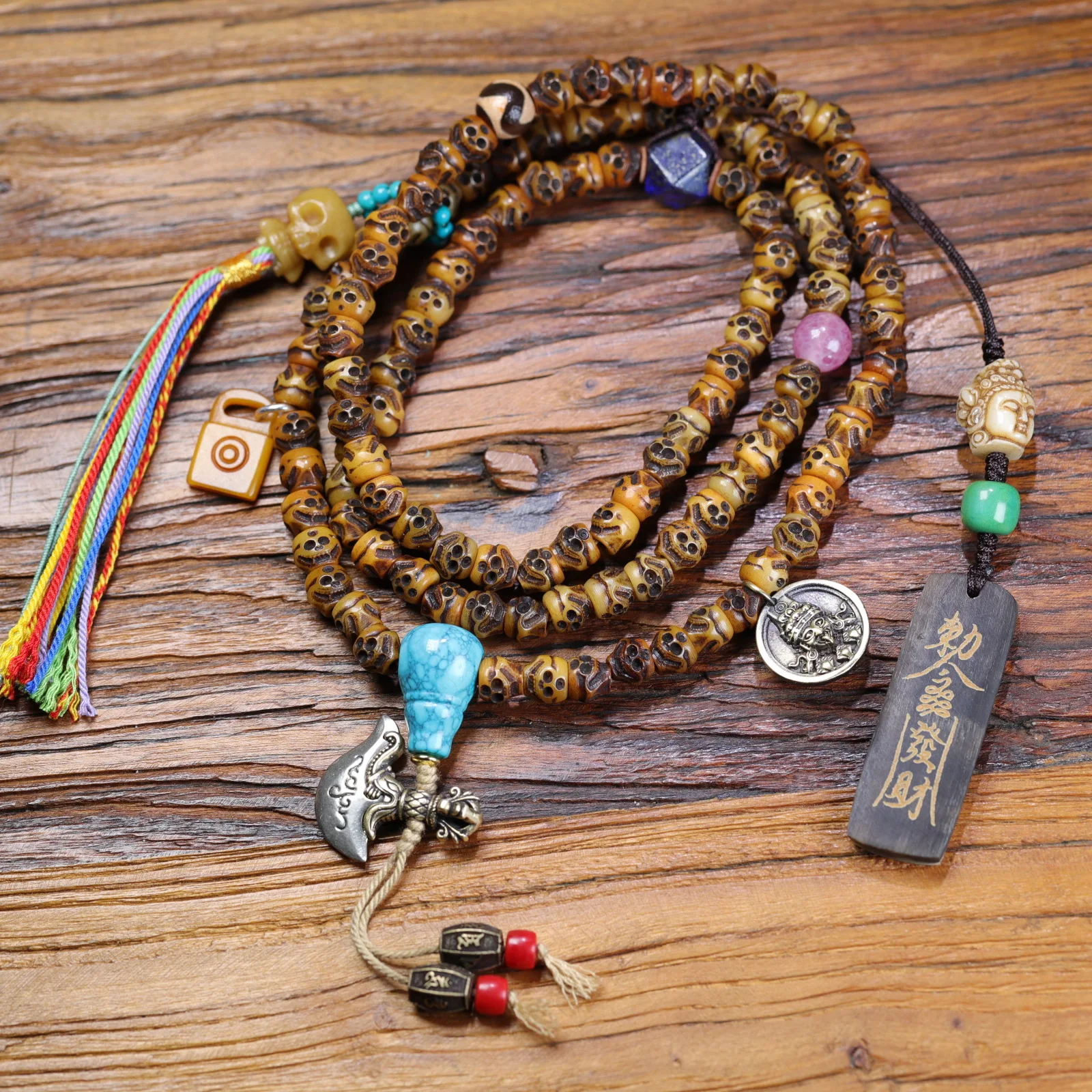 Tibetan Returned Yak Bone A Dull Smiling 108 Buddha Beads Rosary DIY Turquoise Cow Bone Sky Iron Accessories
Tibetan Returned Yak Bone A Dull Smiling 108 Buddha Beads Rosary DIY Turquoise Cow Bone Sky Iron Accessories