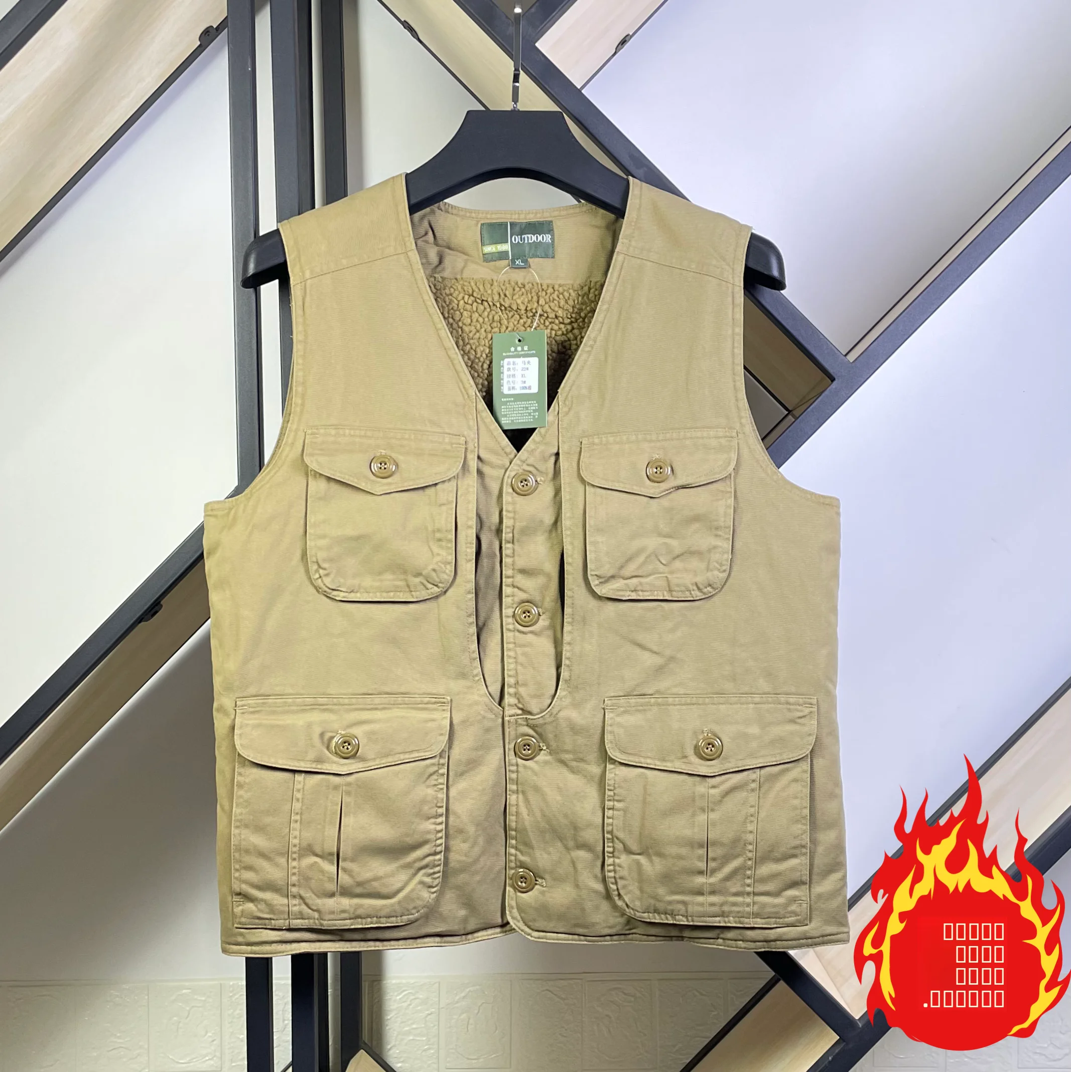 Men's Fce Lined Vest Outerwear Multiple kets Warm Outdoor Workwear Jaet Middle Aged And ly Winter oulder Pad
Men's Fce Lined Vest Outerwear Multiple kets Warm Outdoor Workwear Jaet Middle Aged And ly Winter oulder Pad