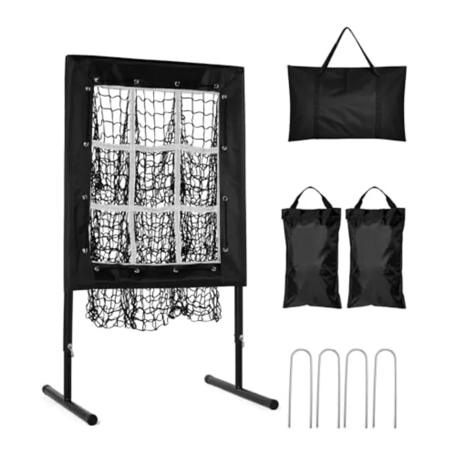 Baseball Pitching Net, 9 Hole Pitching Net with Strike Zone, 5 Height Adjustable Baseball Softball Pitcher, Portable Easy Setup
Baseball Pitching Net, 9 Hole Pitching Net with Strike Zone, 5 Height Adjustable Baseball Softball Pitcher, Portable Easy Setup