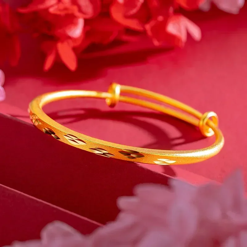 9999 Real Gold 24K Adjustable Ancient Car Flower Bracelet, Ethnic Style Gold Push-pull Bracelet Jewelry
9999 Real Gold 24K Adjustable Ancient Car Flower Bracelet, Ethnic Style Gold Push-pull Bracelet Jewelry
