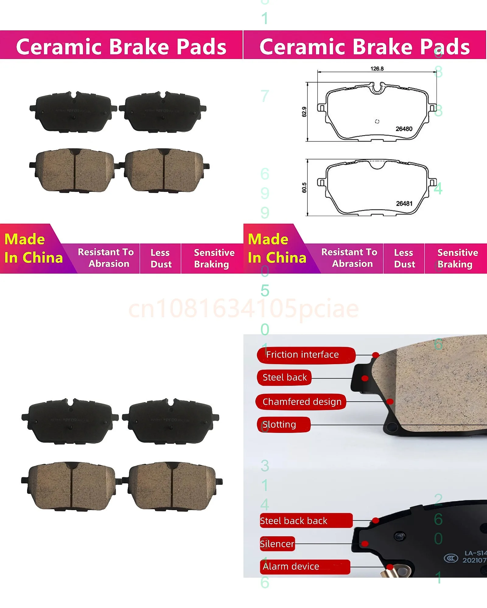 Rear Brake Pads 72001 for NIO EC6 ES6 ES7 ES8 ET5 ET5T ET7 Electric Vehicle Auto Parts
Rear Brake Pads 72001 for NIO EC6 ES6 ES7 ES8 ET5 ET5T ET7 Electric Vehicle Auto Parts