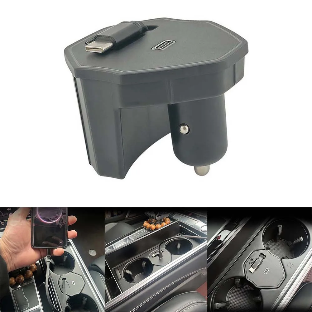 Fast Charging Cable For Car Retractable Cable Black Car Charger 65W Power Output 70cm Cable Length One Second Retraction
Fast Charging Cable For Car Retractable Cable Black Car Charger 65W Power Output 70cm Cable Length One Second Retraction