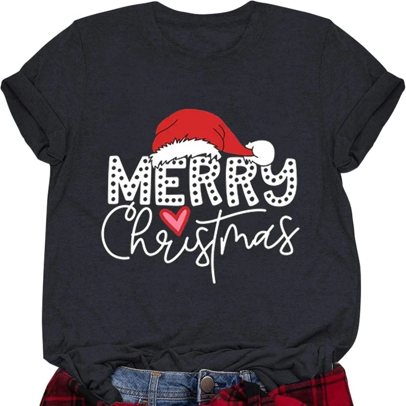 Women's Christmas T-shirts, Funny Women's T-shirts, Round Neck, Short Sleeve, Multiple Graphics Casual Fashion Soft Comfortable
Women's Christmas T-shirts, Funny Women's T-shirts, Round Neck, Short Sleeve, Multiple Graphics Casual Fashion Soft Comfortable