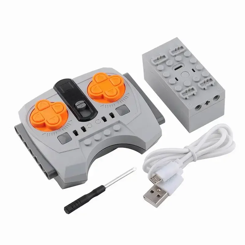 2.4G 8-Speed Control Remote Controller MOC Remote Control Set Rechargeable Battery Box Motor Speed Control Building Blocks New
2.4G 8-Speed Control Remote Controller MOC Remote Control Set Rechargeable Battery Box Motor Speed Control Building Blocks New