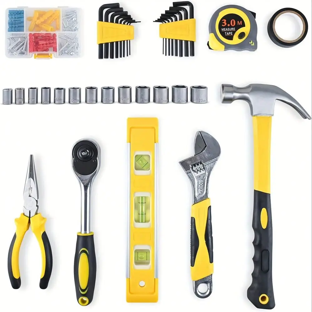 MultiPurpose Manual Tool Set With Carbon Steel Tools And Storage Box For Automotive And Household Repairs
MultiPurpose Manual Tool Set With Carbon Steel Tools And Storage Box For Automotive And Household Repairs