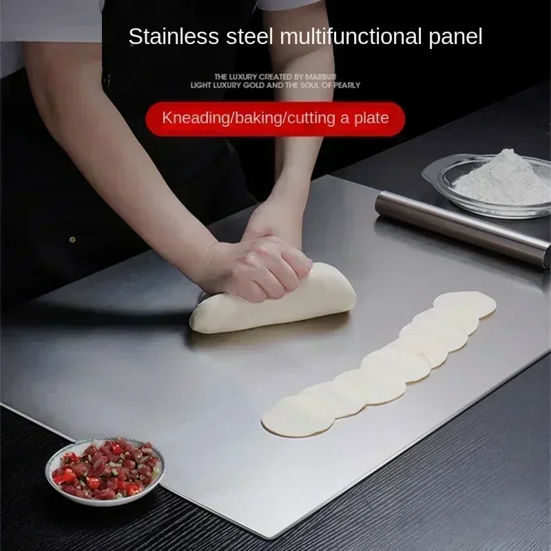 304 Stainless Steel Panel and Panel Cutting Board, Kitchen Household Rolling Thick Double-sided Kneading Cutting Board
304 Stainless Steel Panel and Panel Cutting Board, Kitchen Household Rolling Thick Double-sided Kneading Cutting Board
