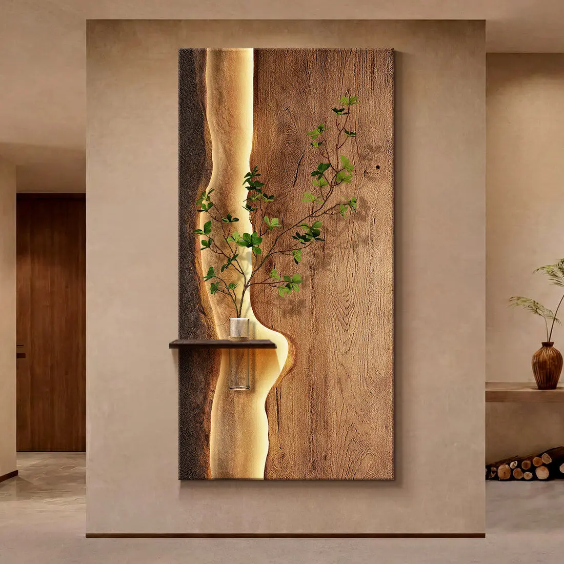 Hydroponic green plant entrance decoration, high-end feeling, corridor hanging painting, ancient style wall lamp painting
Hydroponic green plant entrance decoration, high-end feeling, corridor hanging painting, ancient style wall lamp painting