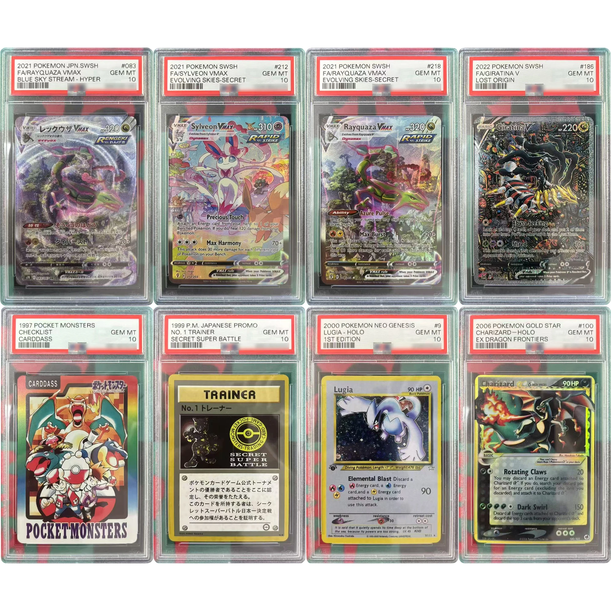 PTCG Giratina Charizard Lugia Rayquaza Коллекционная карта с английским рейтингом Копирование версии Рейтинг карты Diy Self Made Game Аниме Карточная игрушка
PTCG Giratina Charizard Lugia Rayquaza Коллекционная карта с английским рейтингом Копирование версии Рейтинг карты Diy Self Made Game Аниме Карточная игрушка