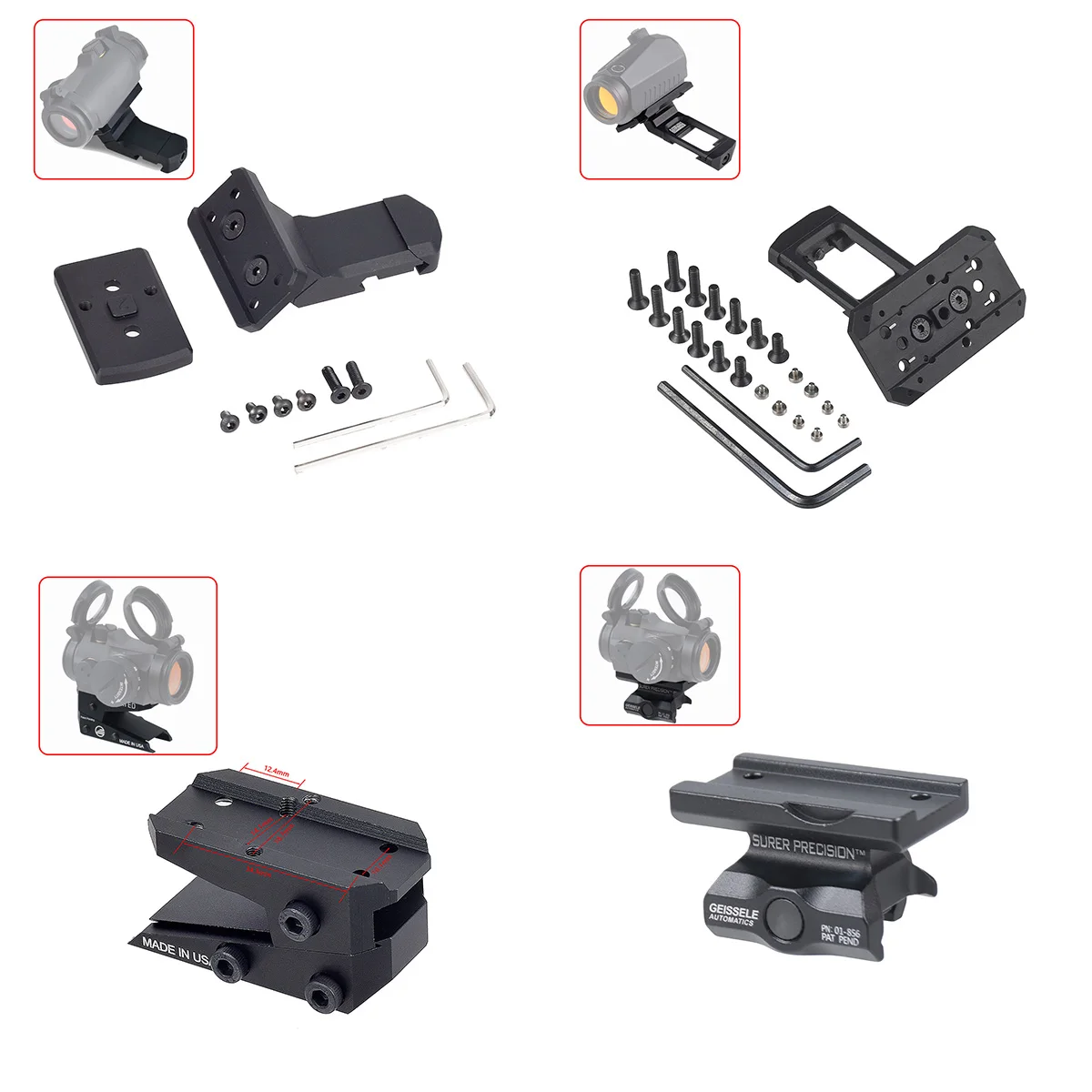 Крепление DANIEL DEFENSE GEISSELE UNITY тактическое быстрое для прицелов Aimpoint T1 T2 Red Dot, оптических прицелов и коллиматорных прицелов, подходит для 20-мм планки
Крепление DANIEL DEFENSE GEISSELE UNITY тактическое быстрое для прицелов Aimpoint T1 T2 Red Dot, оптических прицелов и коллиматорных прицелов, подходит для 20-мм планки