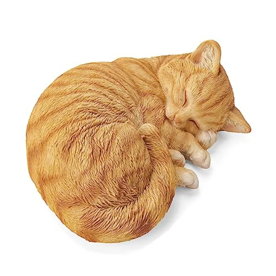 Sleeping Orange Tabby Cat Garden Statue Decor 8.27"L Resin Realistic Sculptures Gift for Cats Lovers Pet Memorial Stones for Lo
Sleeping Orange Tabby Cat Garden Statue Decor 8.27"L Resin Realistic Sculptures Gift for Cats Lovers Pet Memorial Stones for Lo