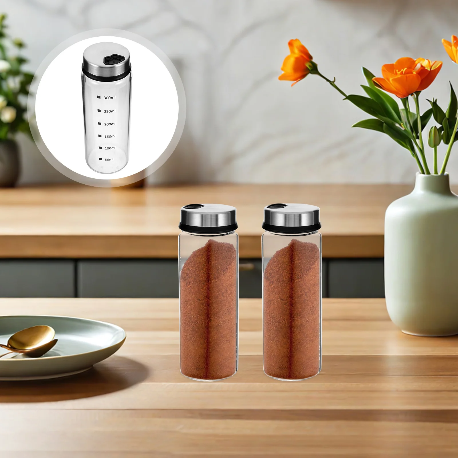 2 Pcs Camping Spice Containers Empty Jars Bottle Kitchen Seasoning Glass Salt Pepper Shaker
2 Pcs Camping Spice Containers Empty Jars Bottle Kitchen Seasoning Glass Salt Pepper Shaker