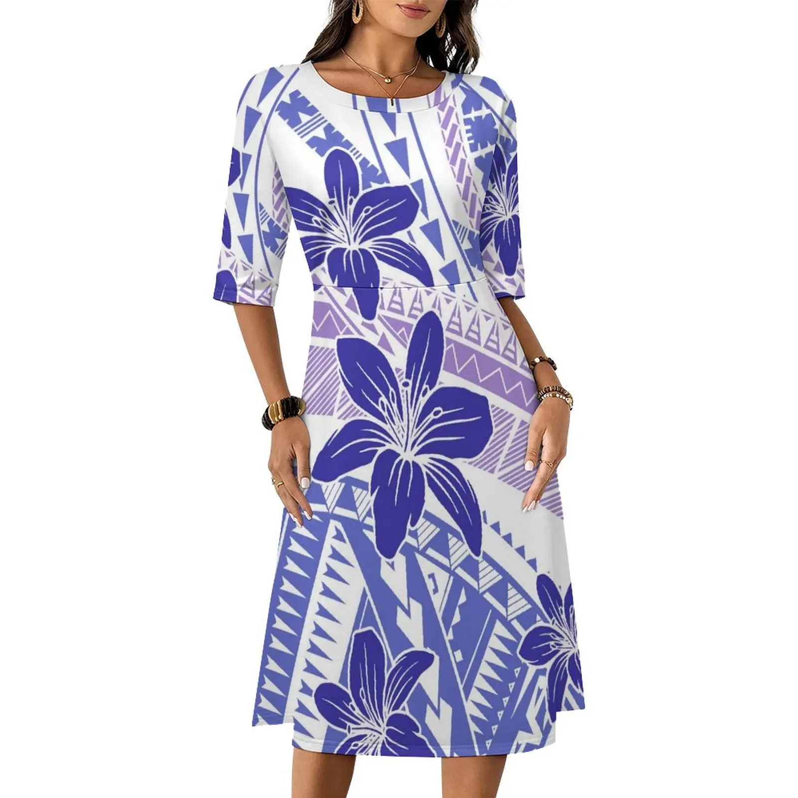 Прямая доставка, дизайн полинезийского острова, оптовая продажа, женское летнее платье с коротким рукавом и круглым вырезом, большой размер, повседневная праздничная одежда
Прямая доставка, дизайн полинезийского острова, оптовая продажа, женское летнее платье с коротким рукавом и круглым вырезом, большой размер, повседневная праздничная одежда