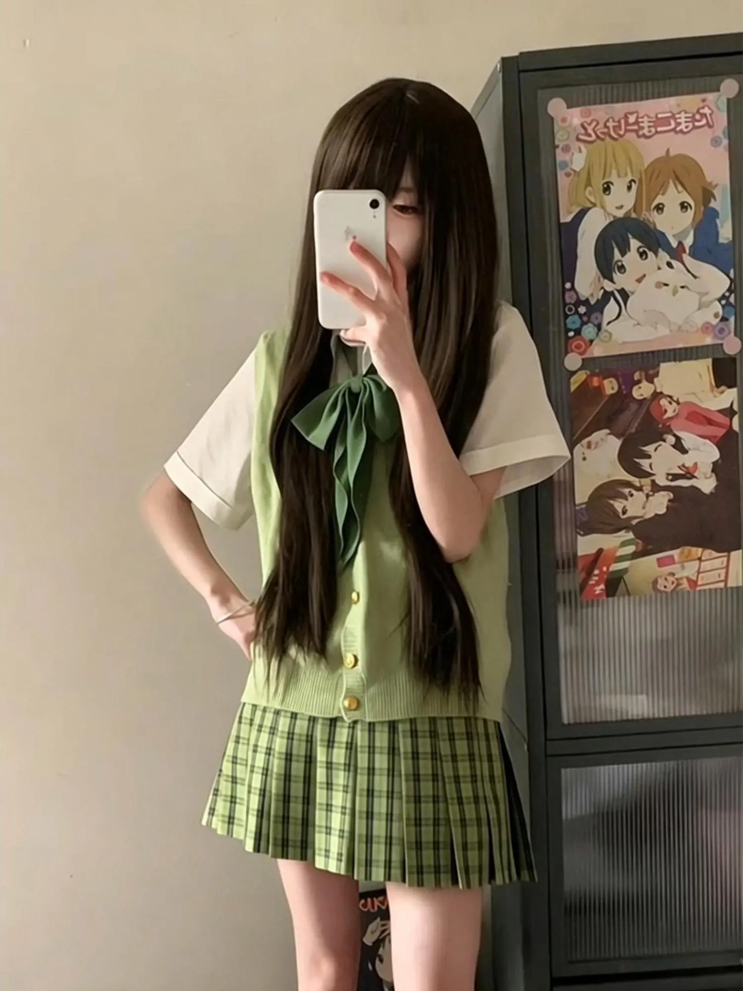 Green Vest Top Basic Short Sleeve Shirt Women's Layering JK Uniform School Uniform Style Set with Skirt Breathable Polyester
Green Vest Top Basic Short Sleeve Shirt Women's Layering JK Uniform School Uniform Style Set with Skirt Breathable Polyester
