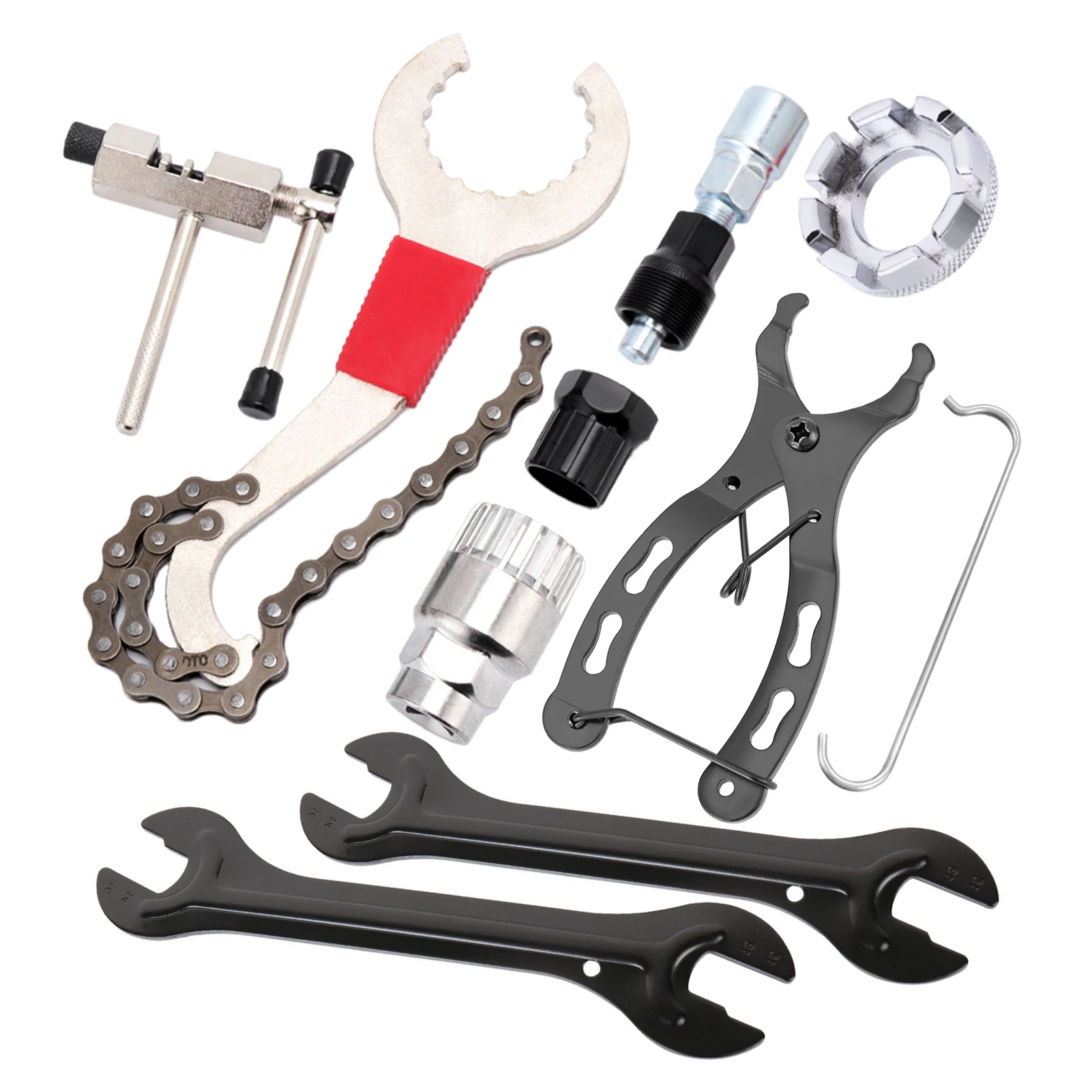Bicycle Repair Tool Kit Cassette Remover Wrench Chain Breaker Crank Puller Extractor Spoke Bottom Bracket Freewheel Tool
Bicycle Repair Tool Kit Cassette Remover Wrench Chain Breaker Crank Puller Extractor Spoke Bottom Bracket Freewheel Tool