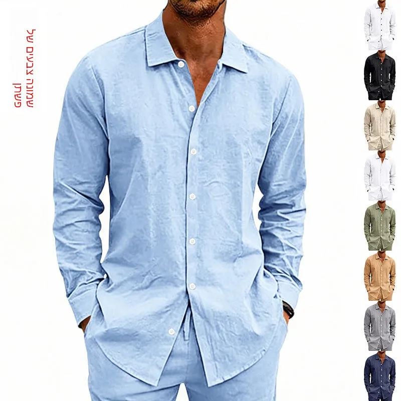 New TK Men's Casual Loose Fit Long Sleeve Linen Shirt Classic Collar Color Spring Summer Autumn Winter Fashion Clothing
New TK Men's Casual Loose Fit Long Sleeve Linen Shirt Classic Collar Color Spring Summer Autumn Winter Fashion Clothing