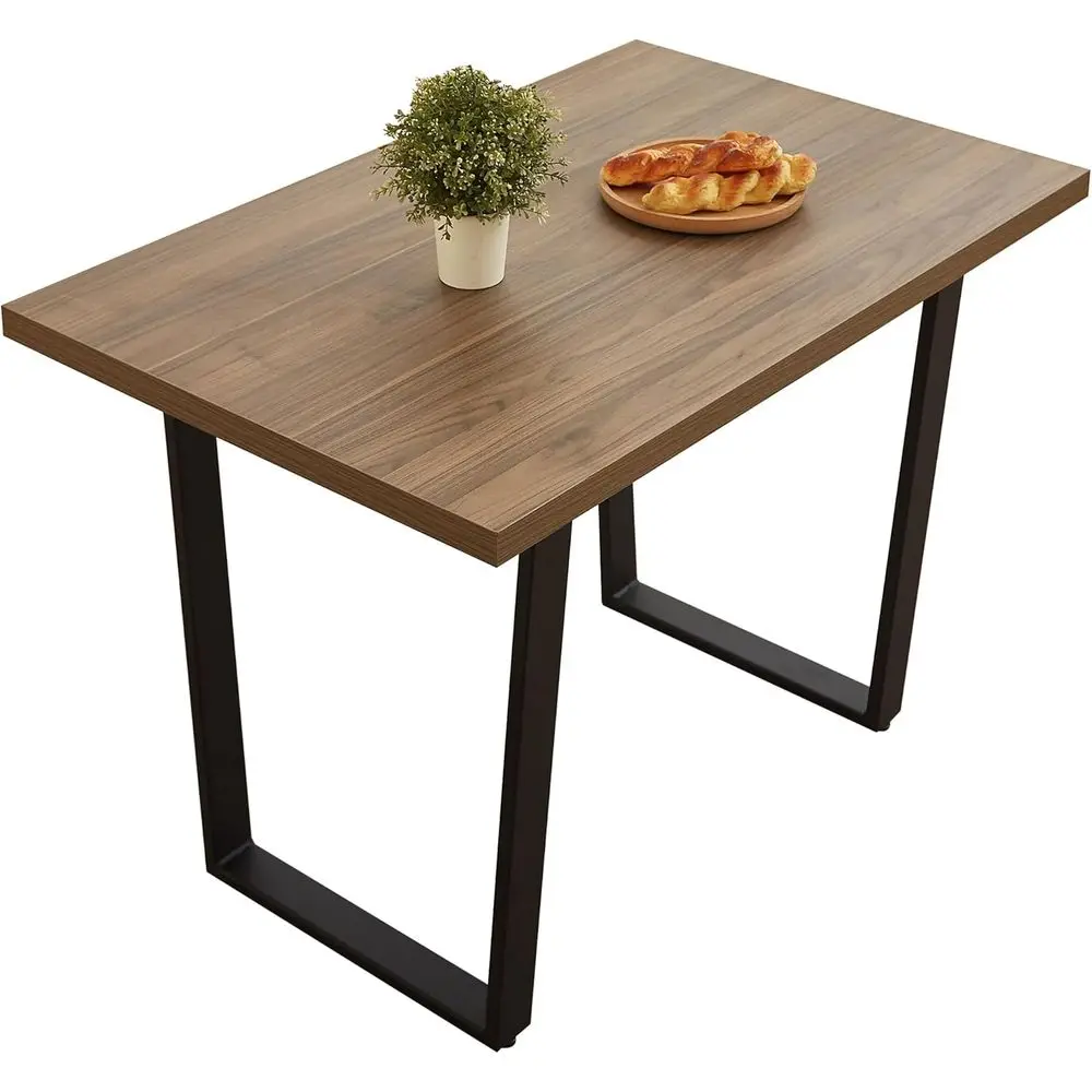 Space-Saving Walnut Dining Table with Metal Legs for Kitchen and Restaurant Use
Space-Saving Walnut Dining Table with Metal Legs for Kitchen and Restaurant Use