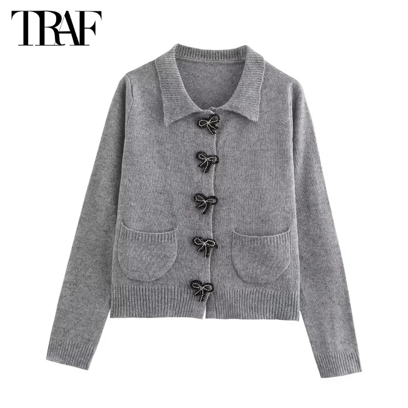 New 2025 Bow Cropped Cardigan Women Coat Knitted Short Sweaters for Women Autumn Knitwears Long Sleeve Button Cardigan Woman
New 2025 Bow Cropped Cardigan Women Coat Knitted Short Sweaters for Women Autumn Knitwears Long Sleeve Button Cardigan Woman