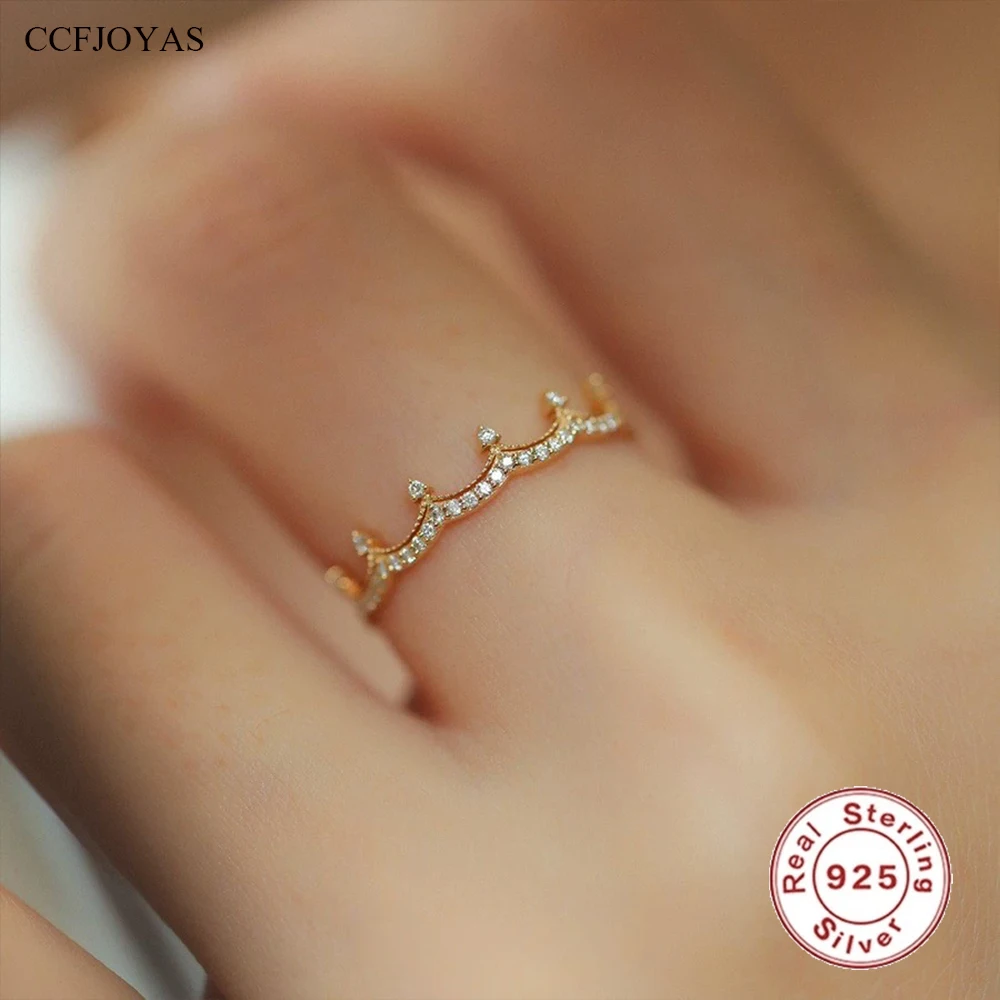 CCFJOYAS 925 Sterling Silver Princess Crown Rings for Women Light Luxury niche Japanese Ring Gold Silver color Finger Jewelry
CCFJOYAS 925 Sterling Silver Princess Crown Rings for Women Light Luxury niche Japanese Ring Gold Silver color Finger Jewelry