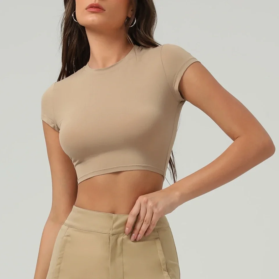 Women Yoga T-Shirt Fitness Crop Top Sexy Workout Short Sleeve Push Up Yoga Shirt Gym Top Running Active Wear Sport Clothes
Women Yoga T-Shirt Fitness Crop Top Sexy Workout Short Sleeve Push Up Yoga Shirt Gym Top Running Active Wear Sport Clothes