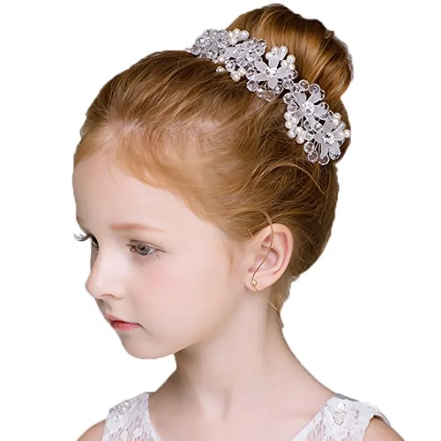 Beautiful Ballet Hair Accessories Flower Girl Headbands with Crystals, Pearls and Rhinestones-Perfect for Weddings, Performance
Beautiful Ballet Hair Accessories Flower Girl Headbands with Crystals, Pearls and Rhinestones-Perfect for Weddings, Performance