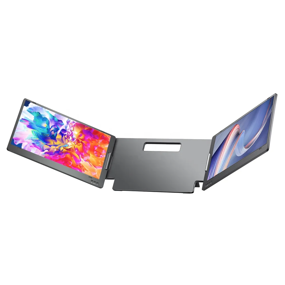 14 Inch Dual Screen Extender LCD Monitor Computer Display Portable Foldable Laptop Monitor Triple Screen Monitor