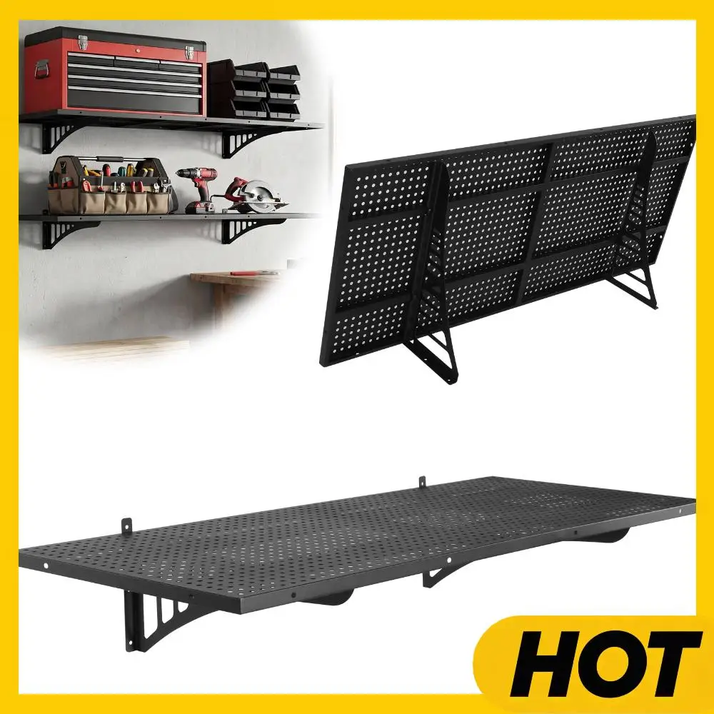 Комплект из 4 прочных настенных полок для гаража 1.64x4 фута, грузоподъемность 280 фунтов, с крючками
Комплект из 4 прочных настенных полок для гаража 1.64x4 фута, грузоподъемность 280 фунтов, с крючками